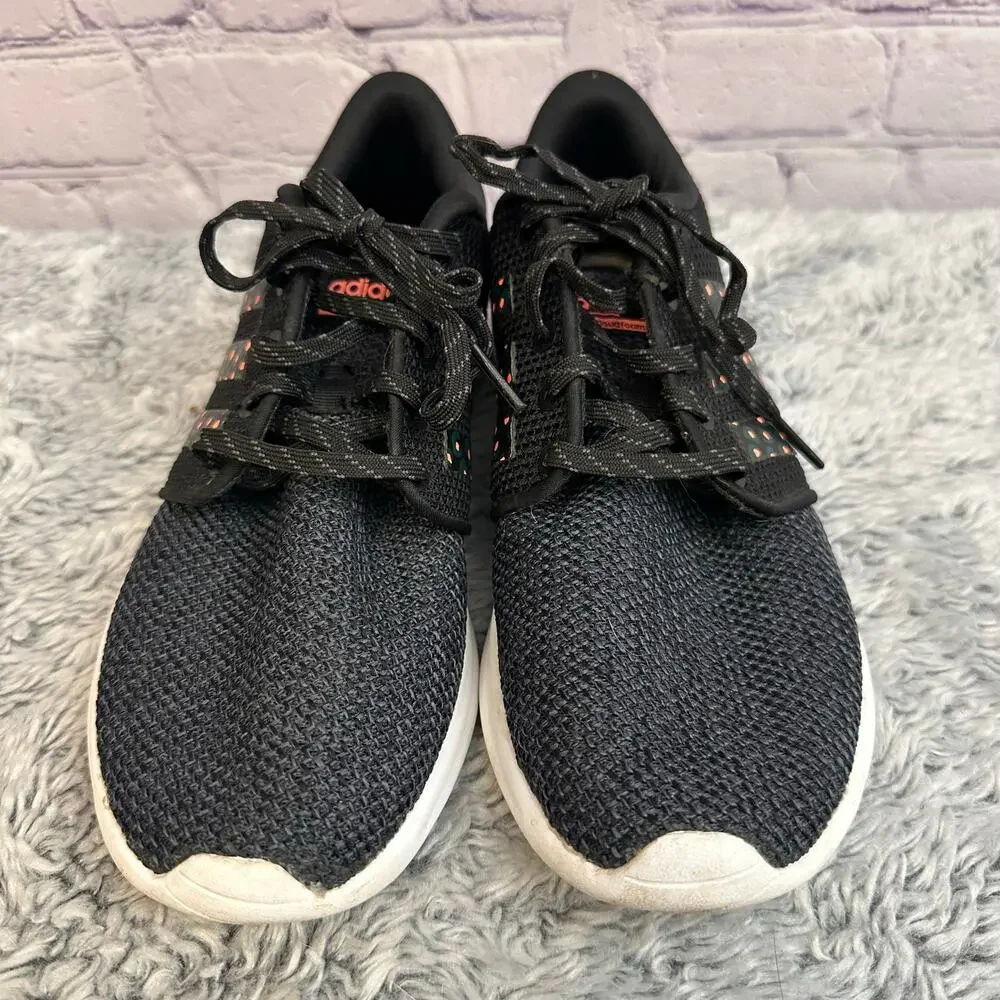 Adidas Cloudfoam QT Racer Shoes Black Coral Animal Print Women's Size 7
